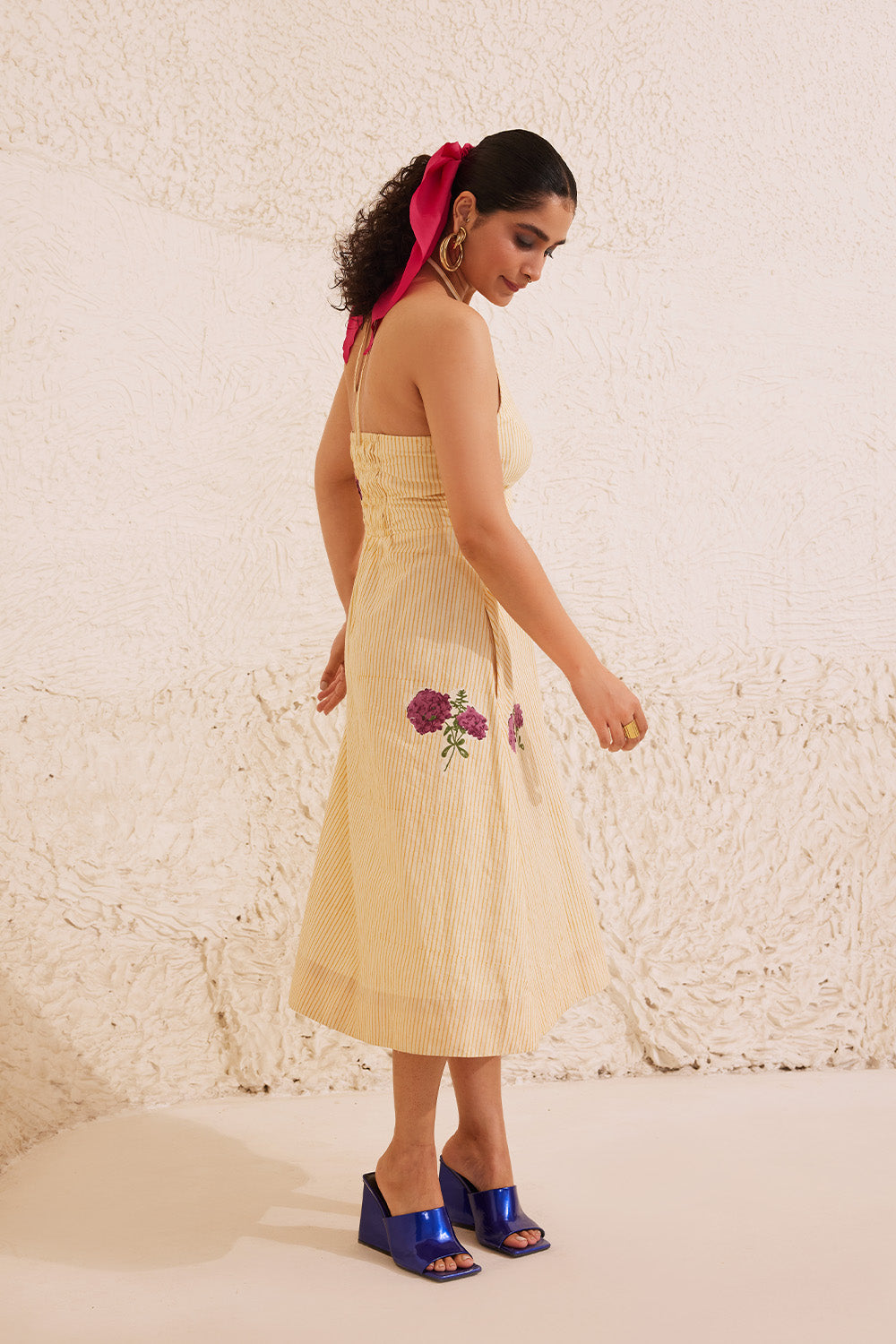 Syntara- Ivory and Yellow Dressfolk