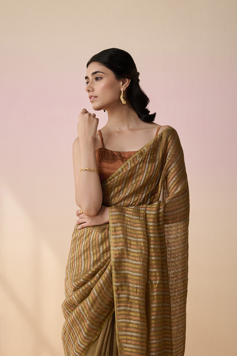 Swaranika – Olive Green Dressfolk