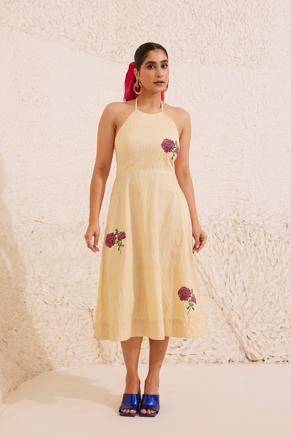 Syntara- Ivory and Yellow Dressfolk