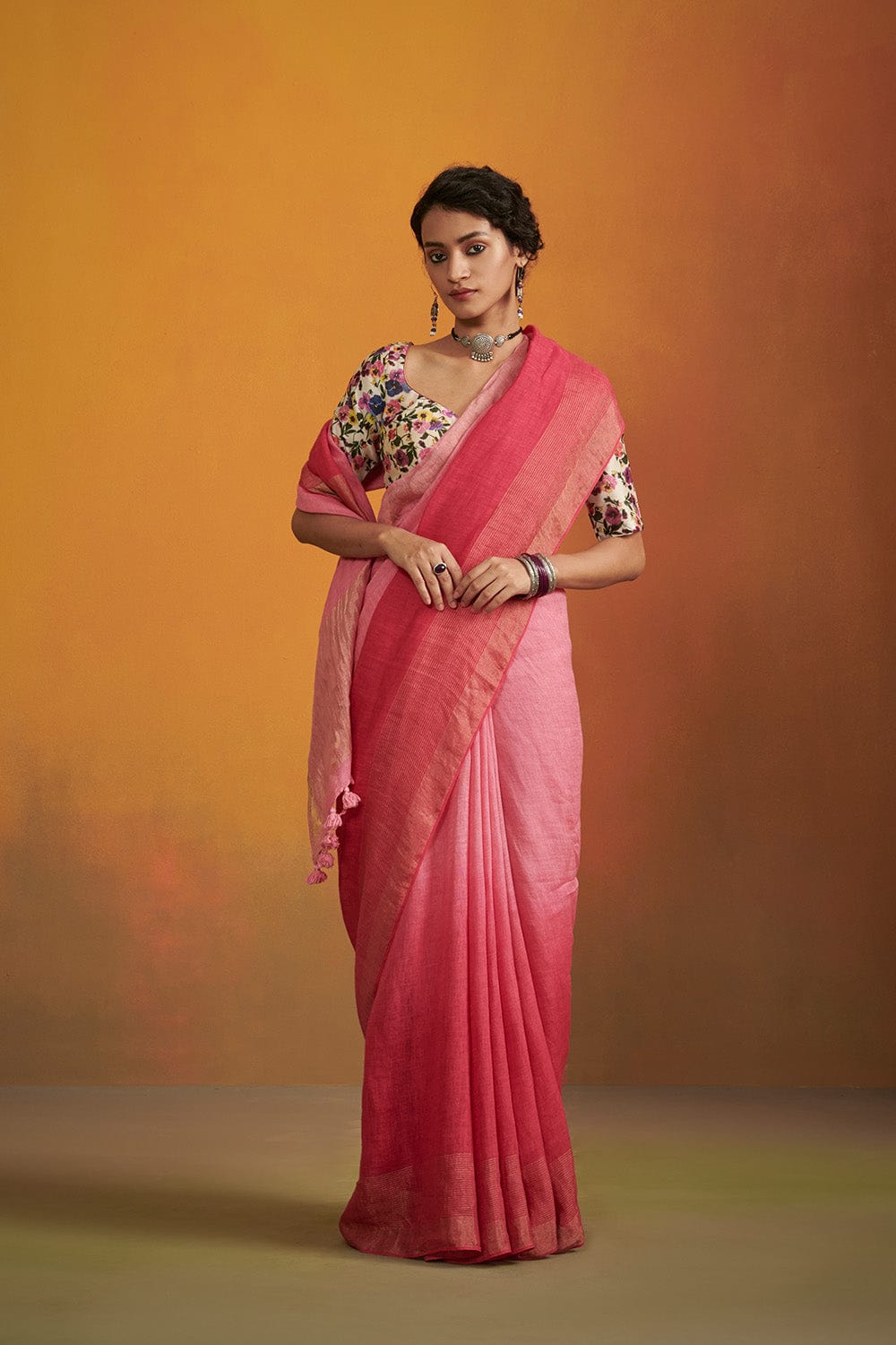 Naiah Blouse with Saree - Dressfolk