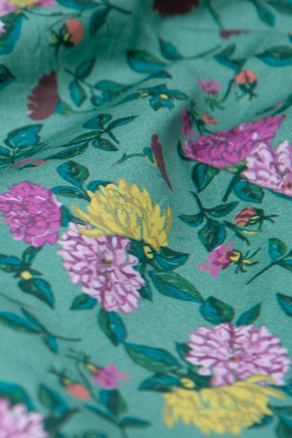 Digitally printed organic cotton satin